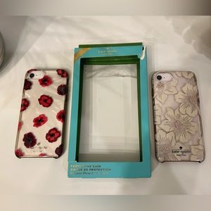 2 Kate Spade iPhone SE 6 6s 7 8 cases - Floral Bling 🌸